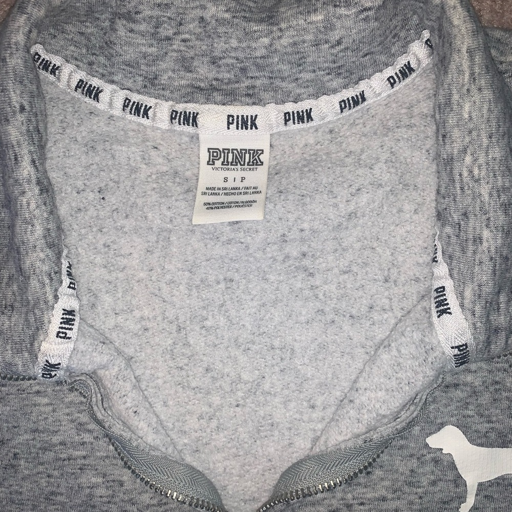 Pink, size small, quarter zip sweater - Picture 2 of 2